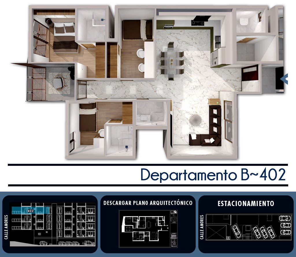 Amores 153 Depto. 402