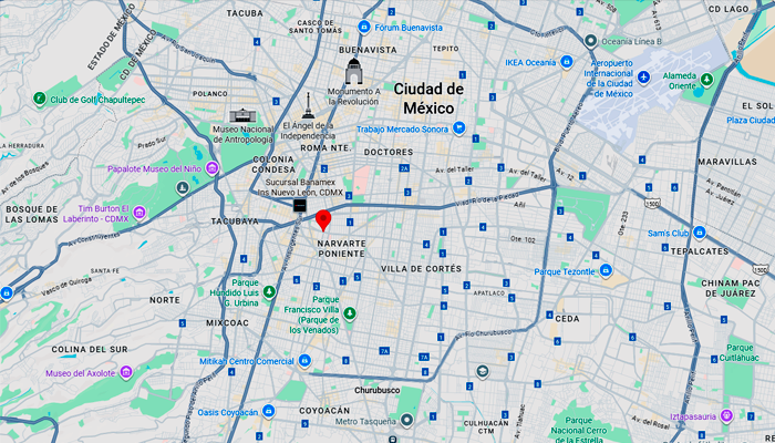 Ubicación Amores 153 Google Maps