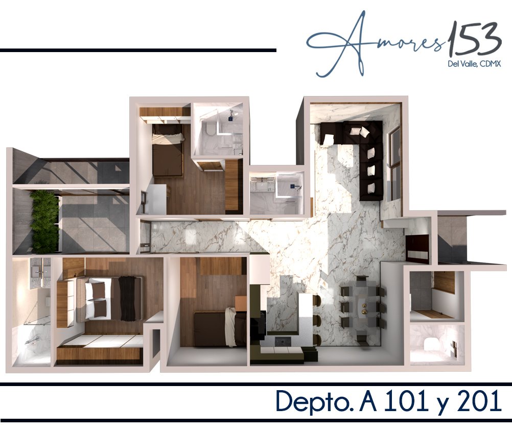 Depto. A 101 y 201 Depto. A 101 y 201