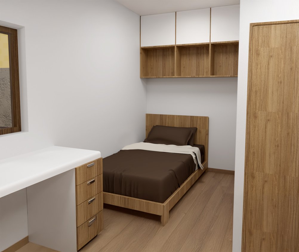 2a. Recámara Depto. 101 y 201 2a. Recámara Depto. 101 y 201